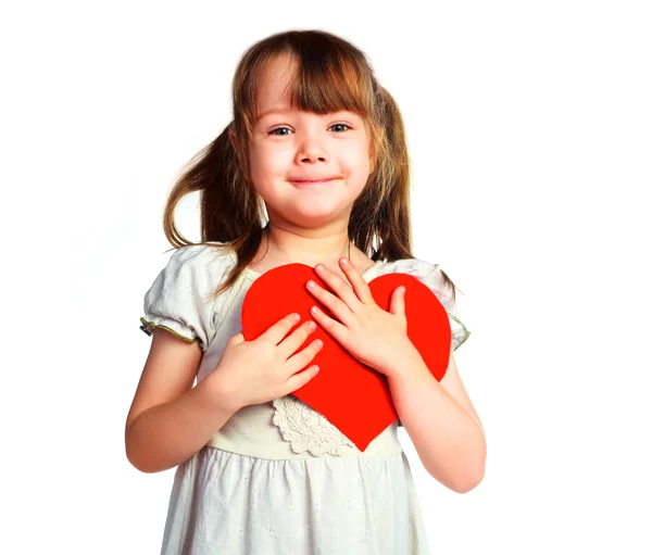 Dziewczyna z valentine karty — Zdjęcie stockowe