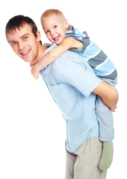 Отец со своим маленьким сыном — стоковое фото