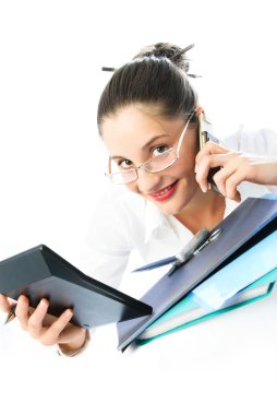 iş kadını cep telefonunuzun konuşma