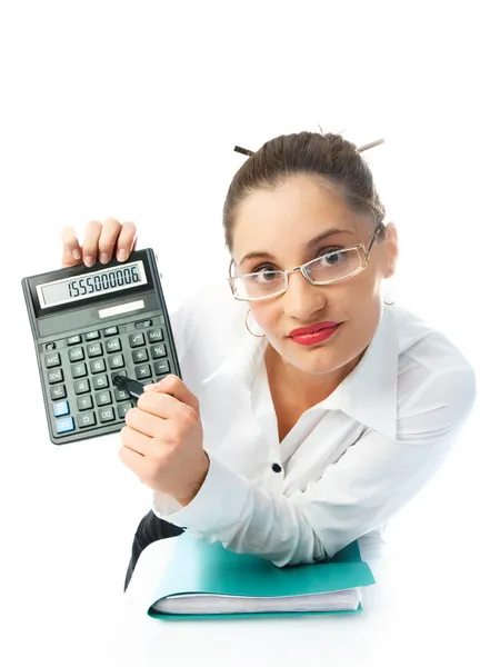 stock image Accountant with a calculator
