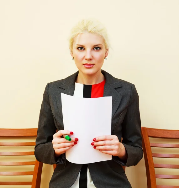 Businesswoman on the chair — Stock Photo, Image