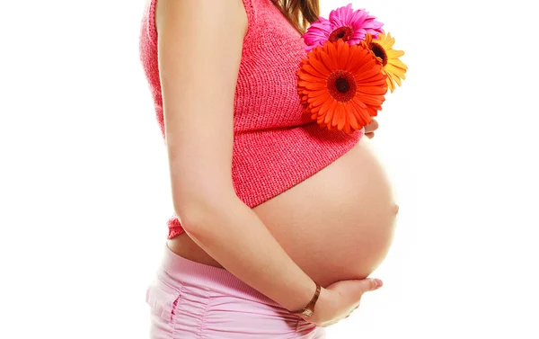 怀孕妇女的贝莉 — 图库照片