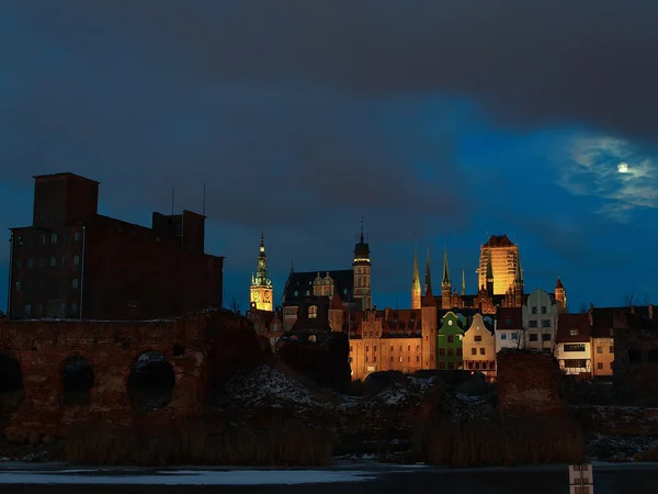 Gdansk, Polonya eski şehir. — Stok fotoğraf