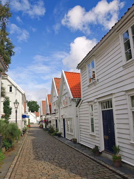 Stare domy w stavanger, Norwegia. — Zdjęcie stockowe