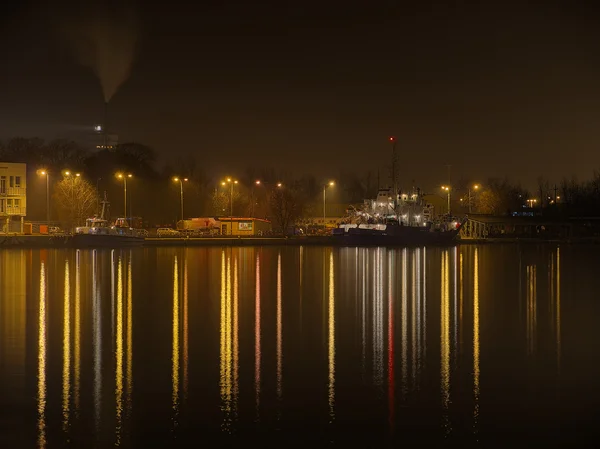 夜のポート — ストック写真