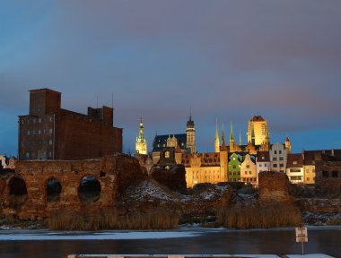 Gdansk, Polonya eski şehir.