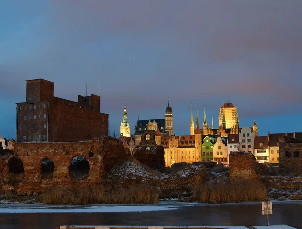 Staré město v Gdaňsku, Polsko. — Stock fotografie