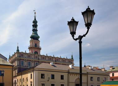 Town hall in Zamosc. clipart