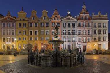 Houses of the old town in Gdansk, Poland clipart