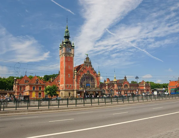 Treinstation in gdansk — Stockfoto