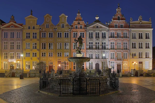 Gdansk, Polonya eski şehir evleri — Stok fotoğraf