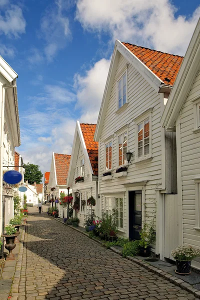 Casas antiguas en Stavanger, Noruega . — Foto de Stock