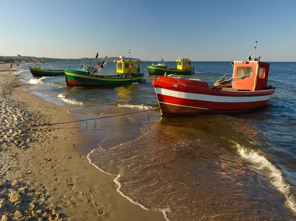 Barcos de pesca em Sopot — Fotografia de Stock