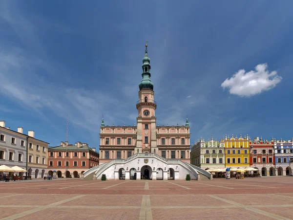 Rathaus in zamosc — Stockfoto