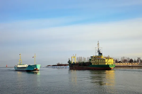 В порту Гданьска — стоковое фото