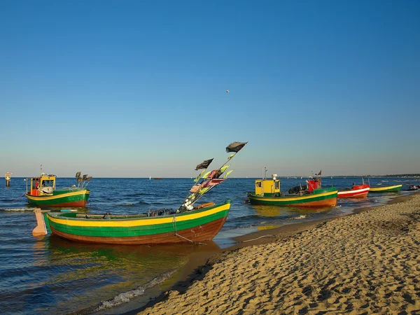 渔船在索波特 — 图库照片