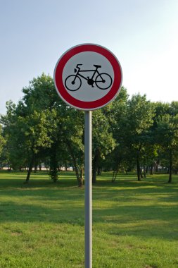 Bike path sign clipart