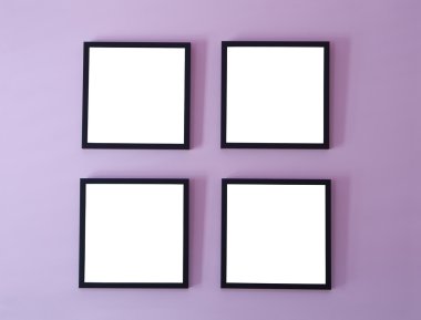 Four frames on wall clipart