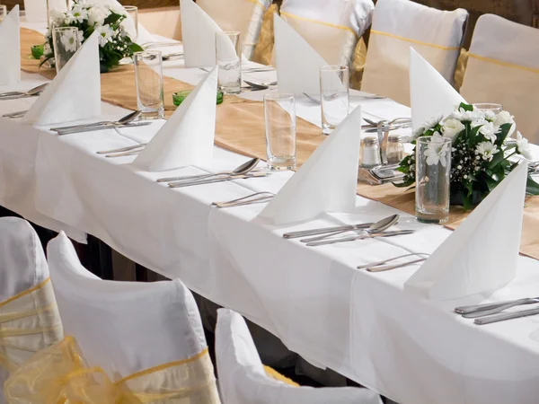 Esküvői asztal Stock Kép
