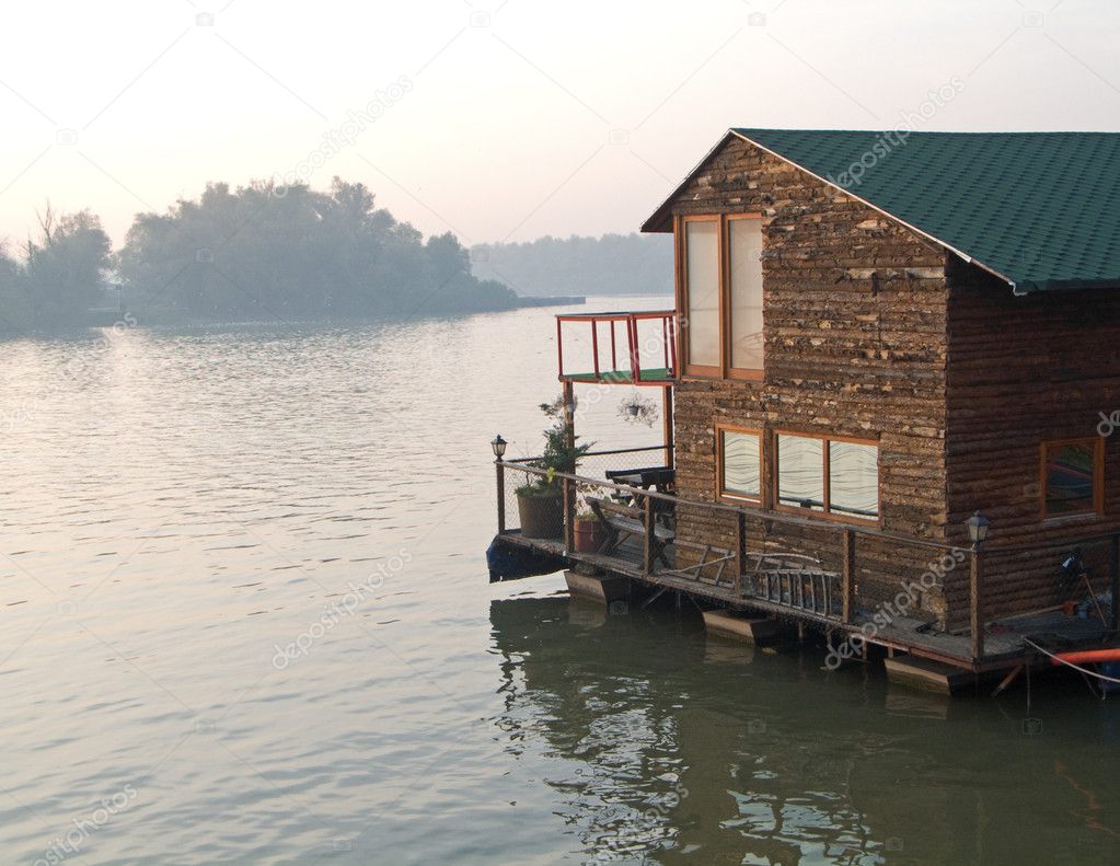 House on river