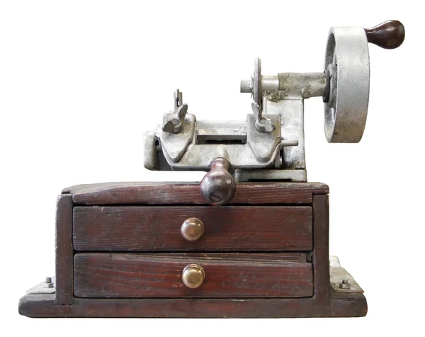 Máquina de duplicação de chave antiga — Fotografia de Stock