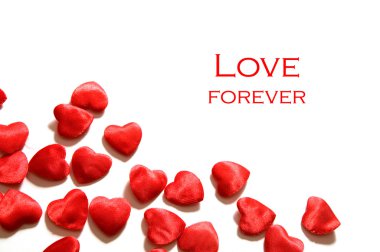 Love background. Hearts composition clipart