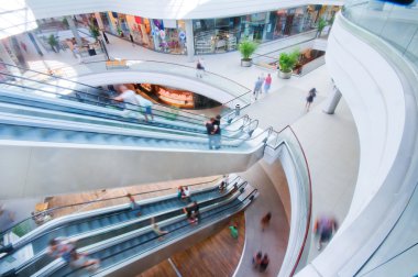 Modern shopping mall clipart