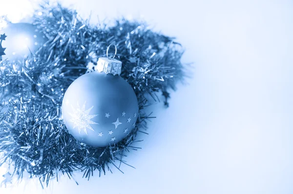 stock image Christmas ball in blue decoration