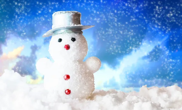 Decoração de Natal com boneco de neve — Fotografia de Stock