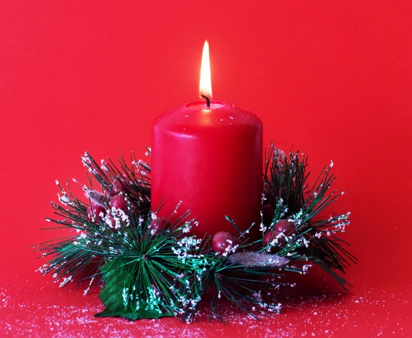 Świąteczne dekoracje świecy — Zdjęcie stockowe