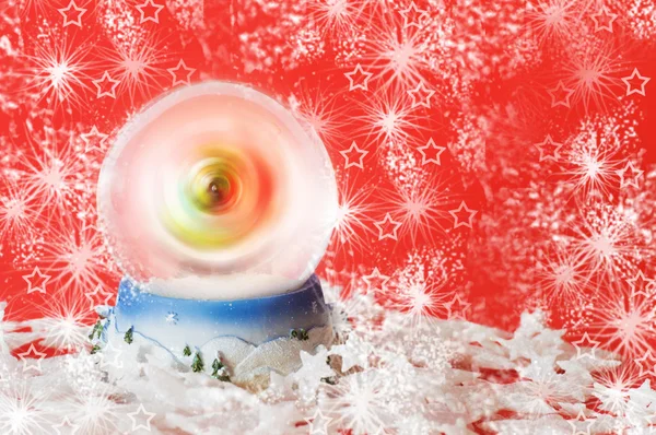 Vánoční sněhová koule — Stock fotografie