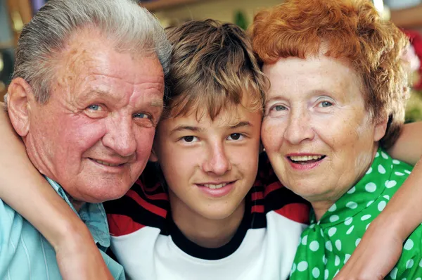Grandparents with grandson — Stock Photo, Image