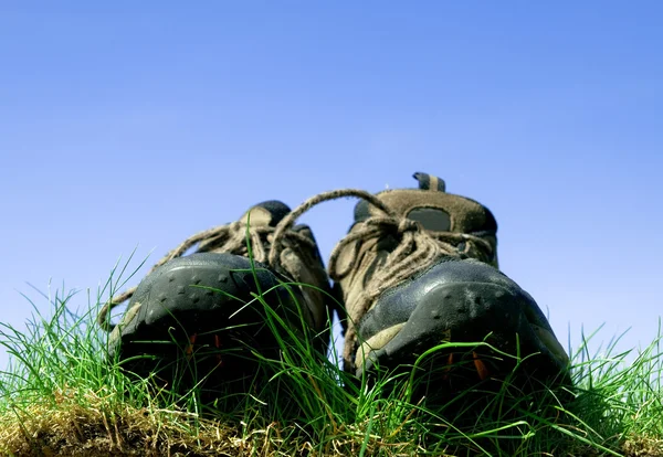 Scarpe su erba — Foto Stock