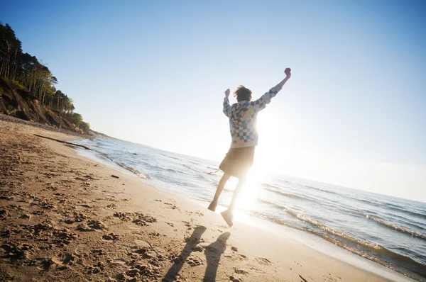 Happiness in the beach scenery Stock Photo