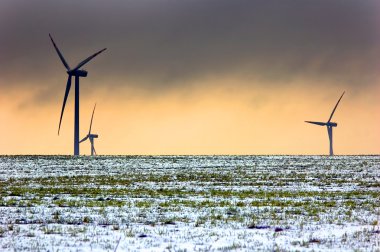 Wind turbines clipart