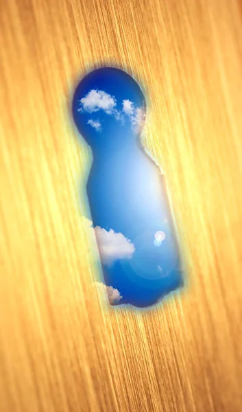 천국 열쇠 구멍 — 스톡 사진