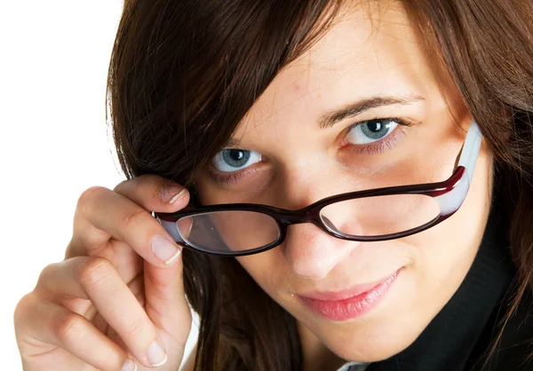 Strict-looking female teacher — Stock Photo, Image