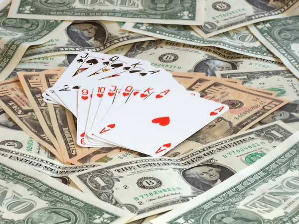 Poker for money — Stock Photo, Image