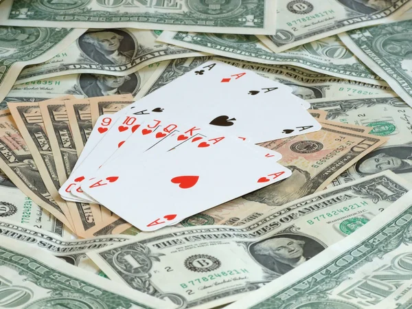 Poker for money — Stock Photo, Image