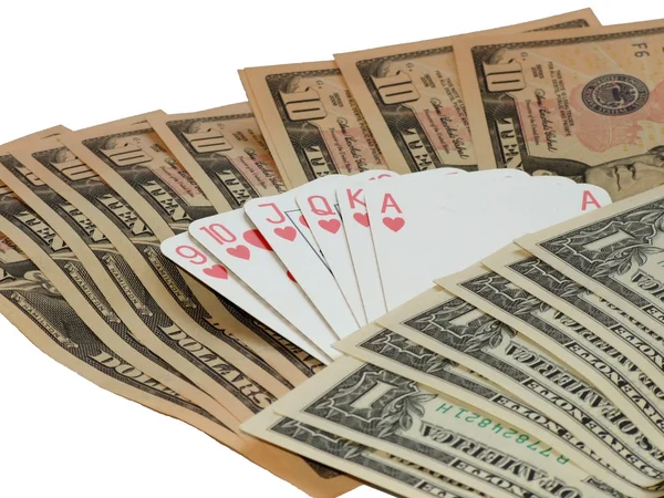 Poker por dinero — Foto de Stock