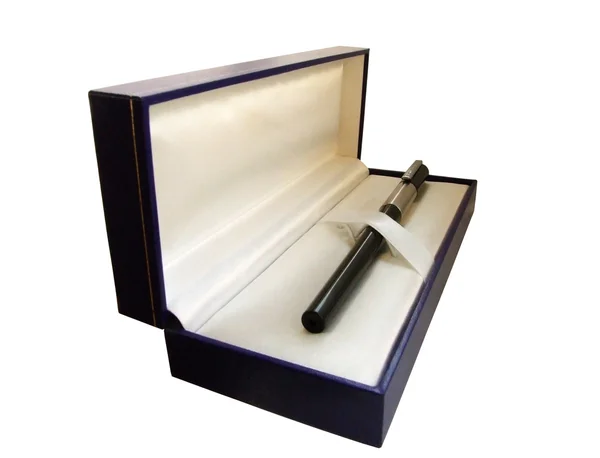 Box with pen inside — Stock Photo, Image