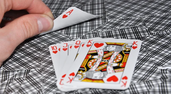 Completando poker — Fotografia de Stock