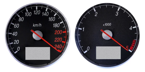 Speedometer and tachometer — Stock Photo, Image
