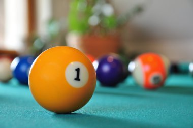 Billiard balls clipart