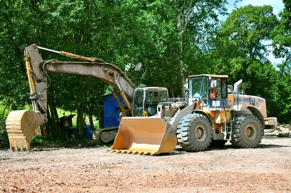 Bulldozer and Excavator — Stock Photo, Image