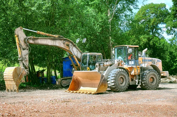 Stock image Bulldozer and Excavator