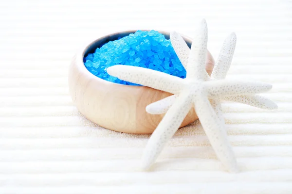 Modrá koupelová sůl — Stock fotografie