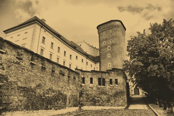 Alten Stil Foto der königlichen Wawel-Burg — Stockfoto