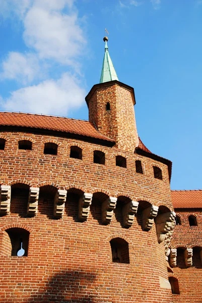 Barbakán v Krakově, Polsko. — Stock fotografie