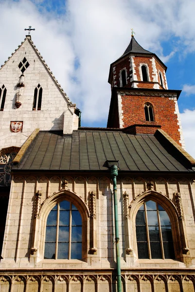 Catedral en la colina Wawel en Cracovia — Foto de Stock